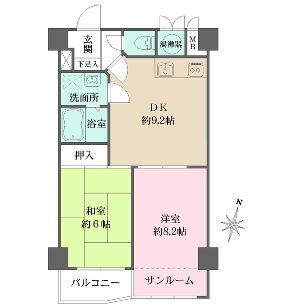 トーカン六甲キャスティールの間取図