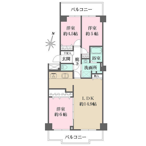 藤和ライブタウン上御影の間取図