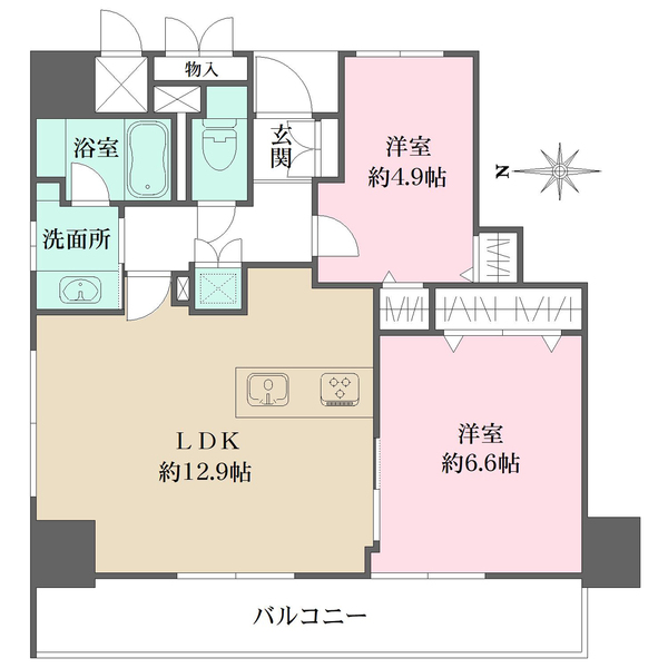 ハイツ本山の間取図