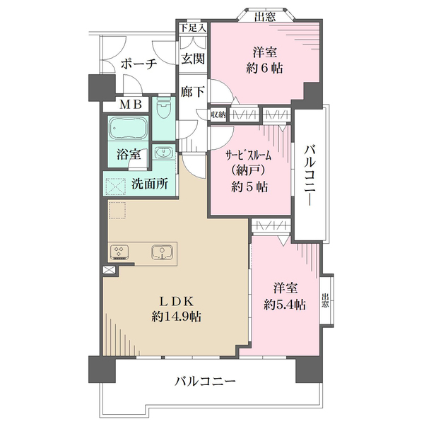 ロイヤル住吉川の間取図