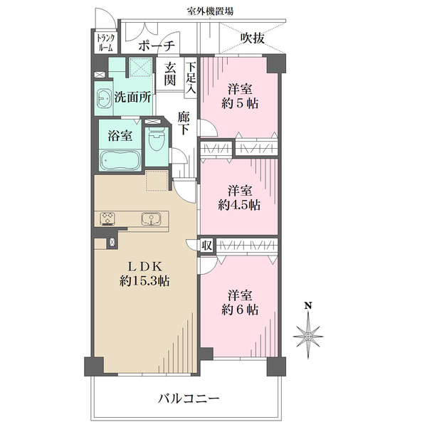 イトーピア御影山手坂山手東館の間取図