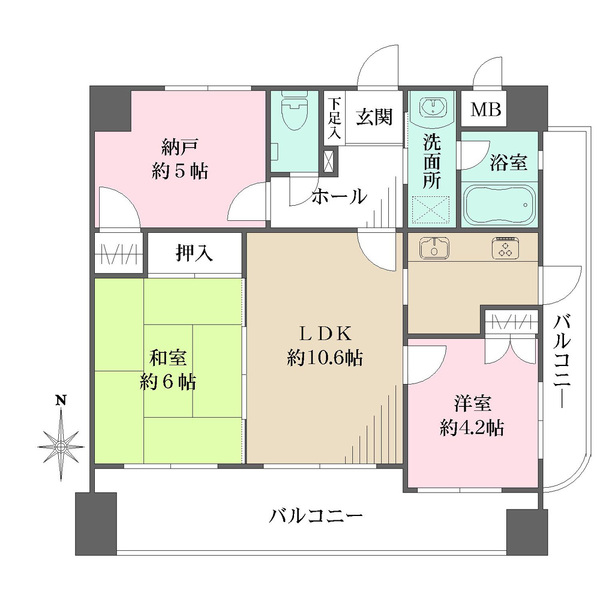 甲南プランドール御影の間取図