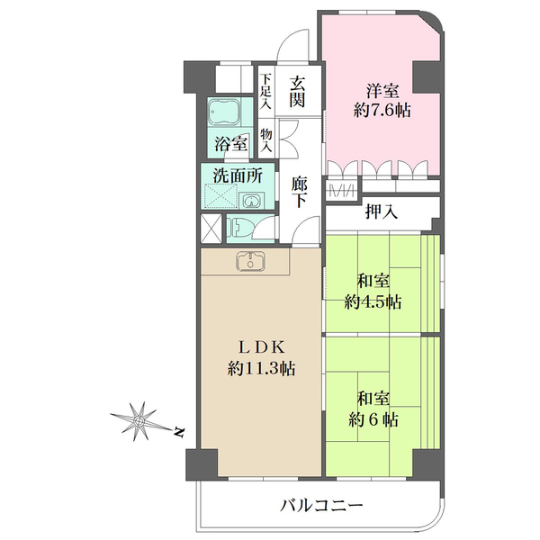 ファミール青木の間取図