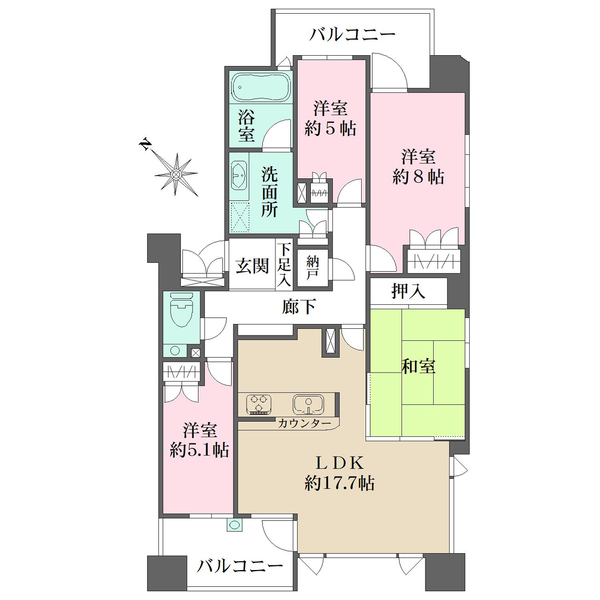 ザ・六甲レジデンスの間取図