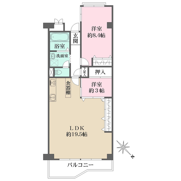 春日野マンションの間取図