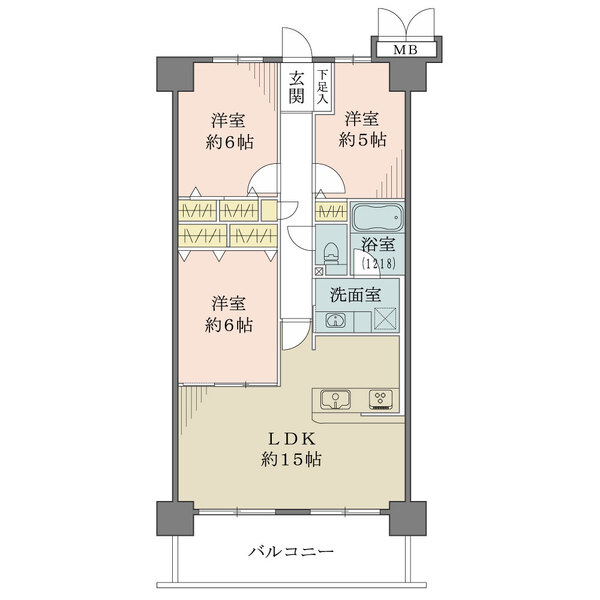 パニエ六甲の間取図