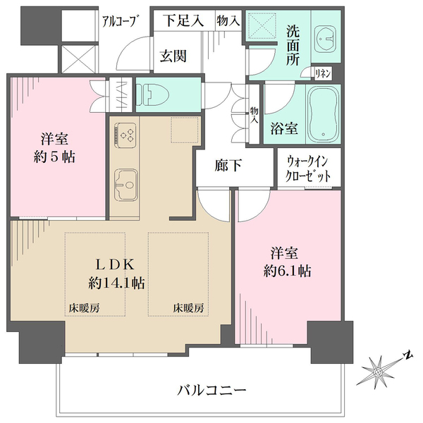 神戸ハーバータワーの間取図