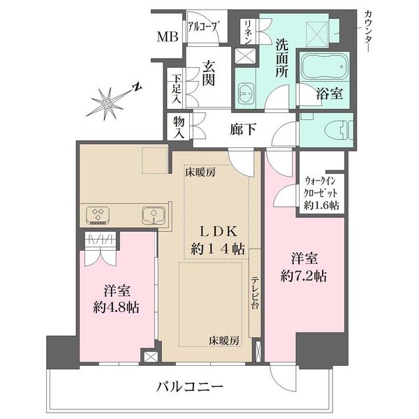 ザ・パークハウス神戸タワーの間取図