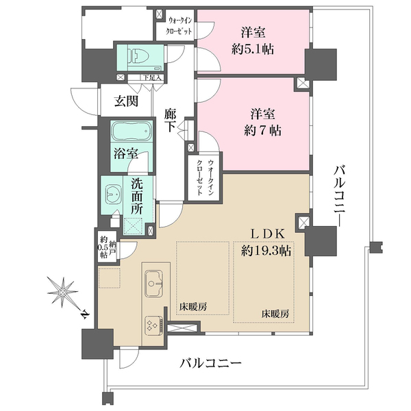 ベイシティタワーズ神戸WESTの間取図