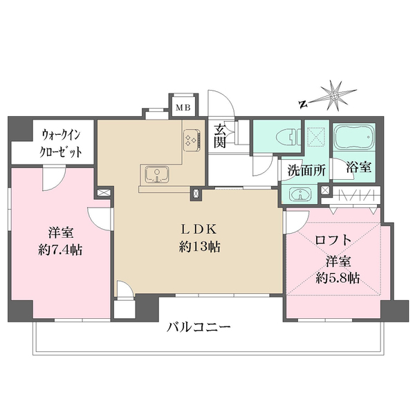 ワコーレハーバーコート神戸の間取図