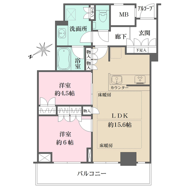 ザ・パークハウス神戸タワーの間取図