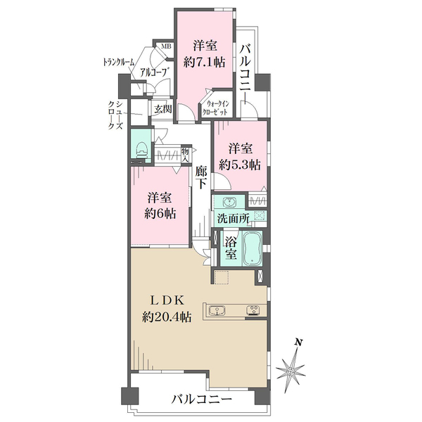 ロイヤルグラン芦屋の間取図