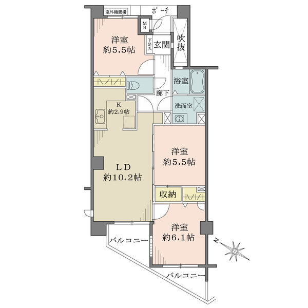 プリオーレ須磨の間取図