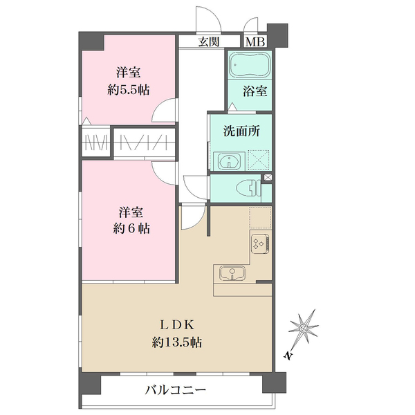 ラコート三宮の間取図