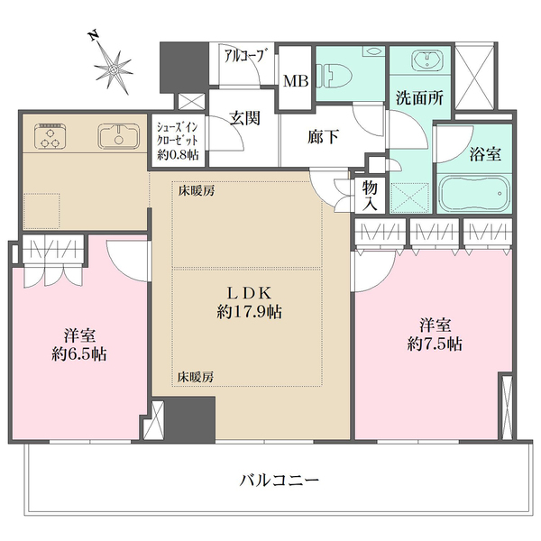 ザ・パークハウス神戸タワーの間取図