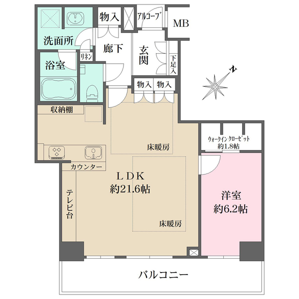 ザ・パークハウス神戸タワーの間取図