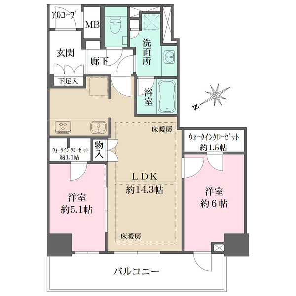 ザ・パークハウス神戸タワーの間取図