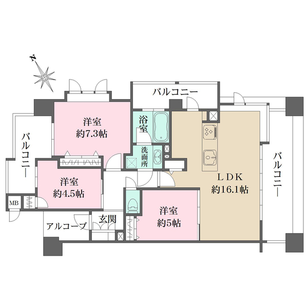 ネバーランド立花駅前の間取図