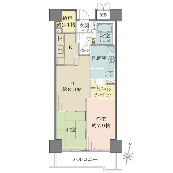 RICイーストコート11番街 3番館の間取図