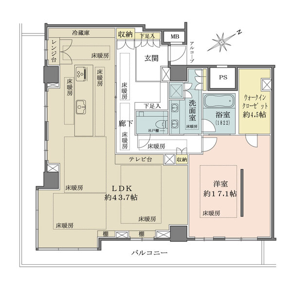 ザ・パークハウス神戸タワーの間取図