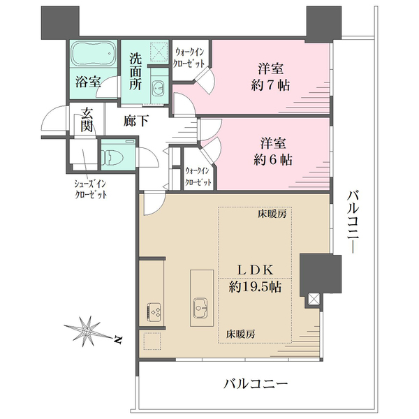 シティタワー神戸三宮の間取図