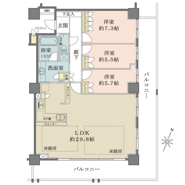 ブリリアタワー神戸元町の間取図
