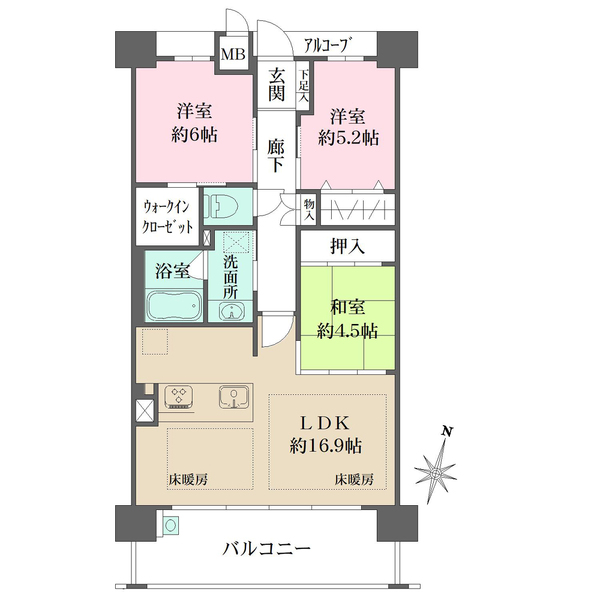 アルファステイツ神戸塩屋シーサイドテラスIIの間取図