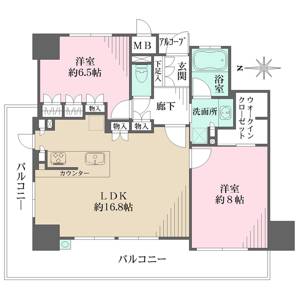 BELISTA神戸旧居留地の間取図