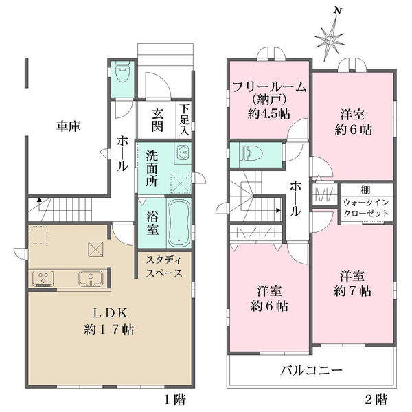 A号地の間取図