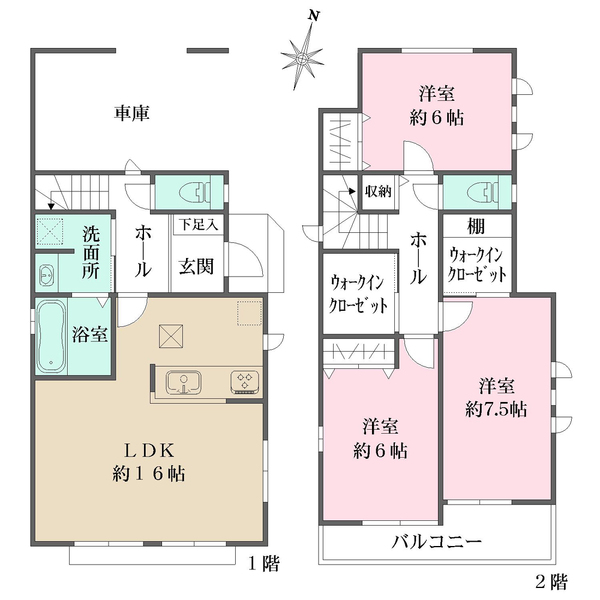 B号地の間取図