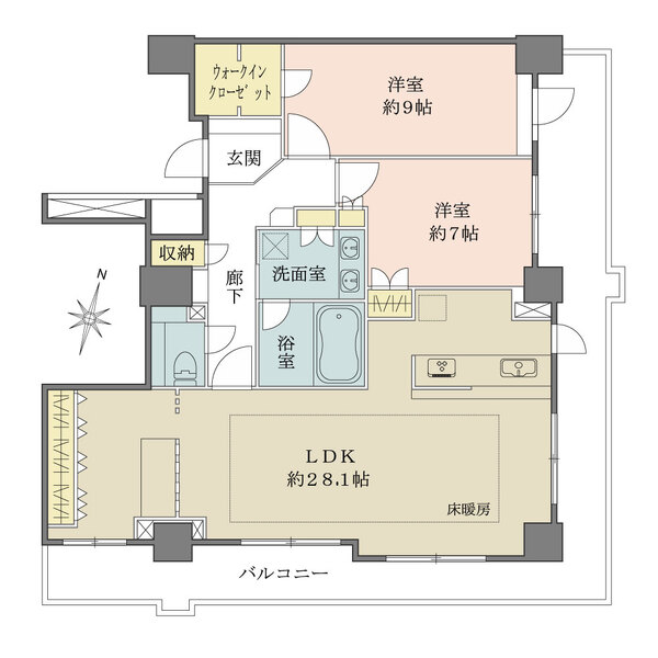 ライオンズタワー神戸元町の間取図