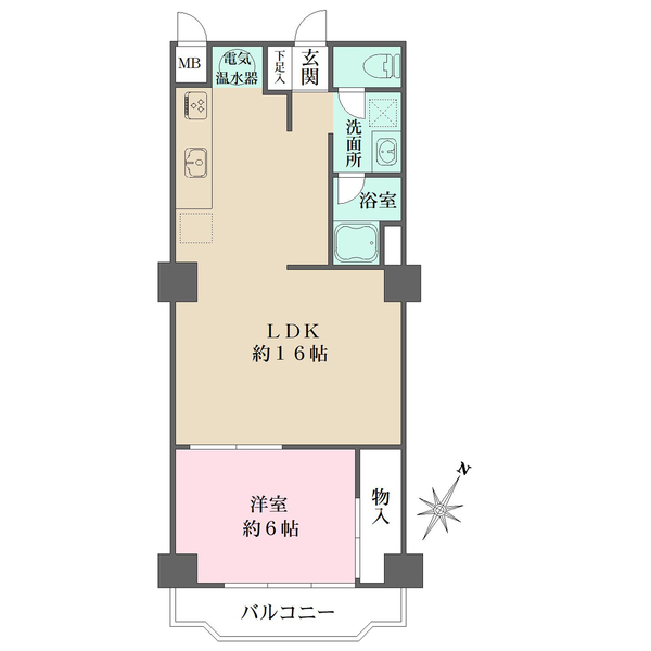 北野町アーバンライフの間取図