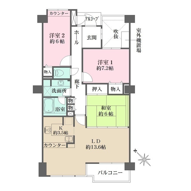 芦屋浜町アーバンプラザの間取図