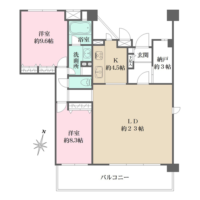サニーヒルウエストの間取図
