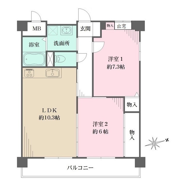 フレグランス・芦屋の間取図