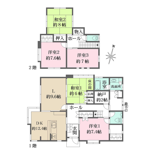 芦屋市松ノ内町９番戸建の間取図