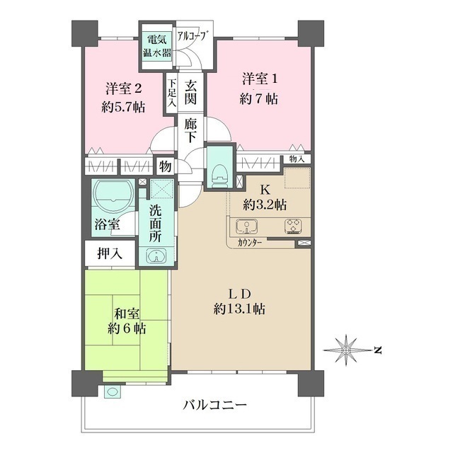 ディークラディア甲東園の間取図