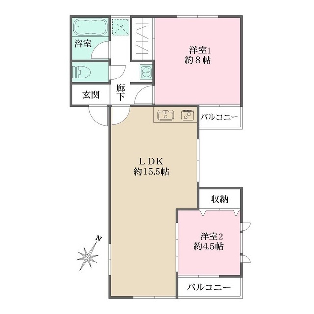 ル・ボアＩＩの間取図