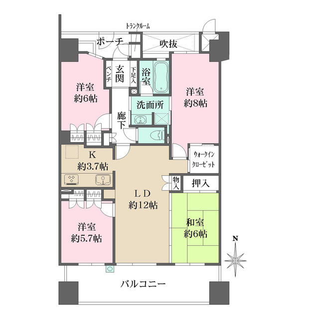 コスモ宝塚武庫山の間取図