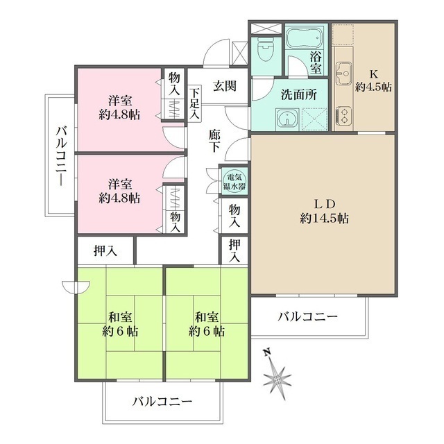 藤和ライブタウン須磨離宮の間取図
