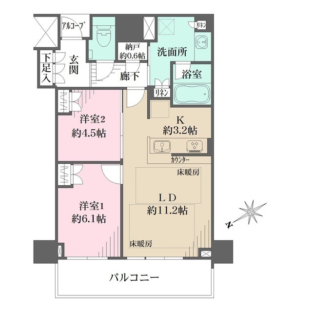 ザ・パークハウス神戸タワーの間取図
