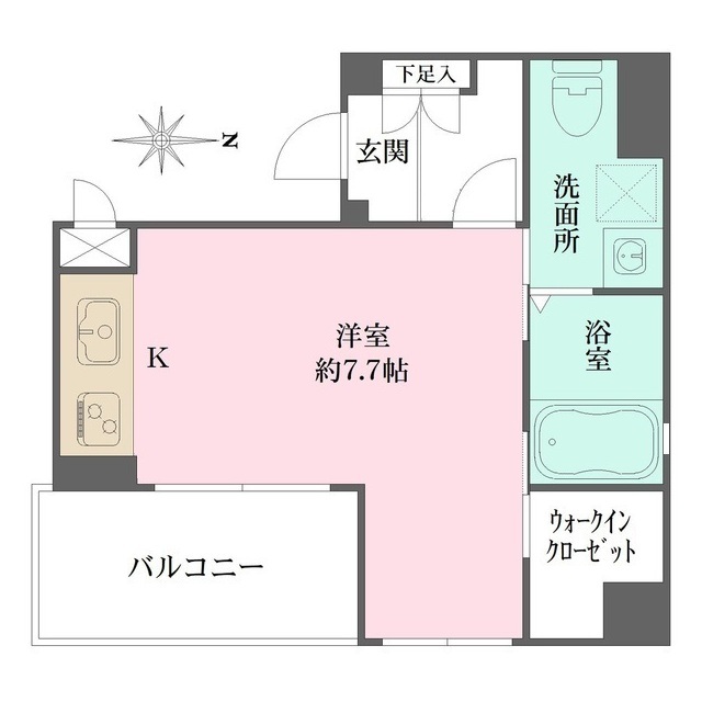 ＥＲ　ＣＯＵＲＴ王子公園の間取図