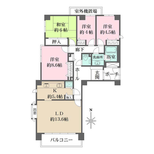 岡本シティハウスの間取図