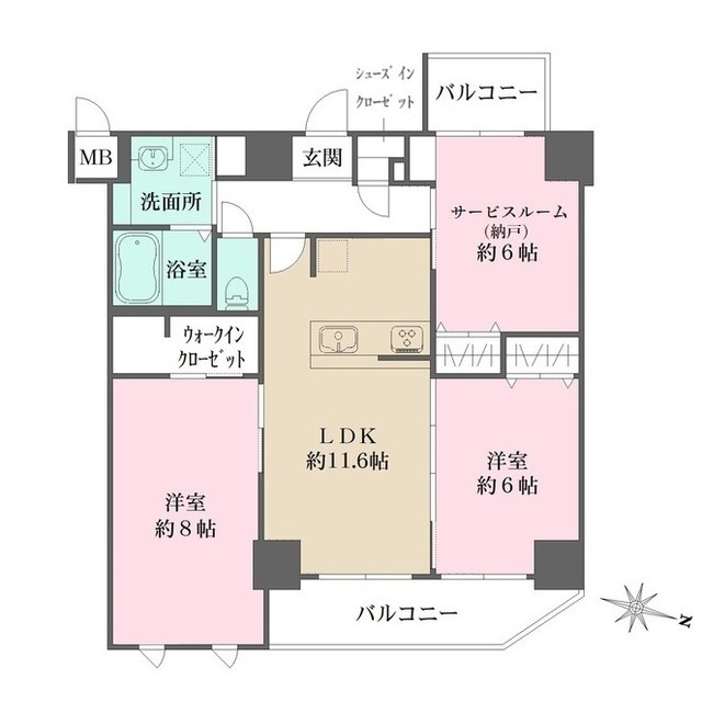 グルーブAriaトアロードの間取図