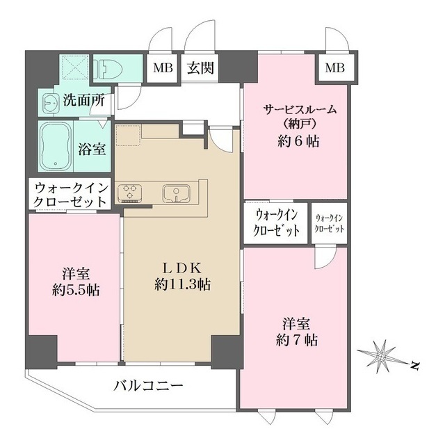 グルーブAriaトアロードの間取図