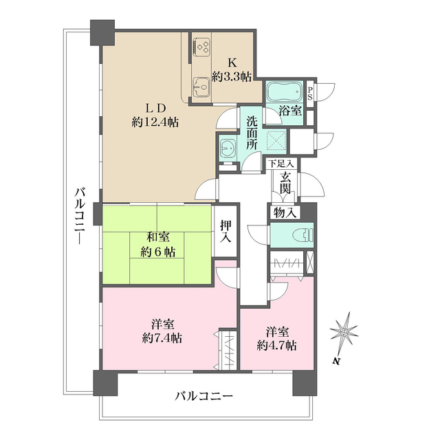 住吉川東パーク・ホームズの間取図