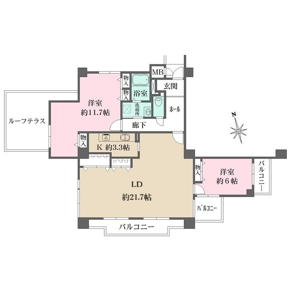 ハイツ住吉川公園の間取図