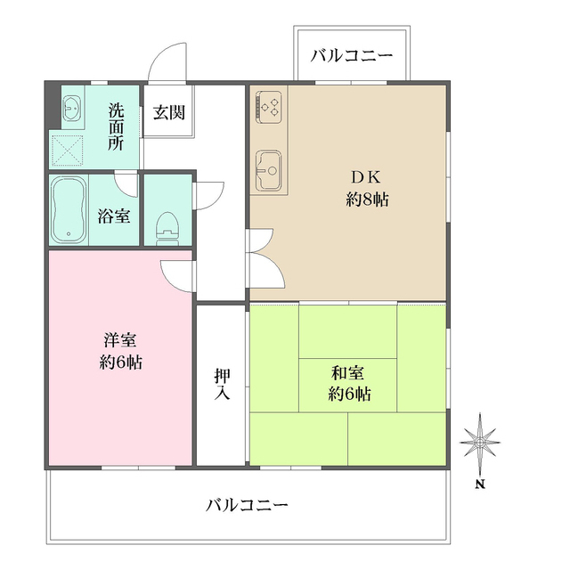 東灘プレイスの間取図