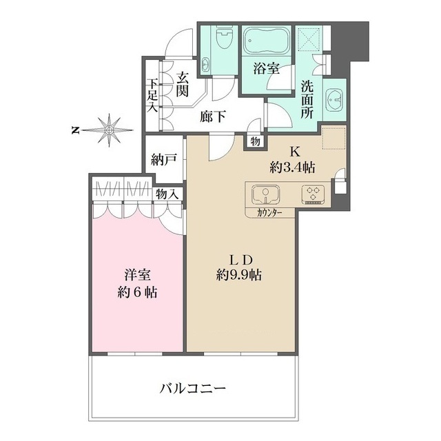 御影タワーレジデンスの間取図