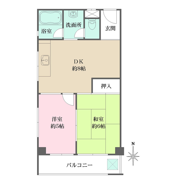 森山ハイツの間取図